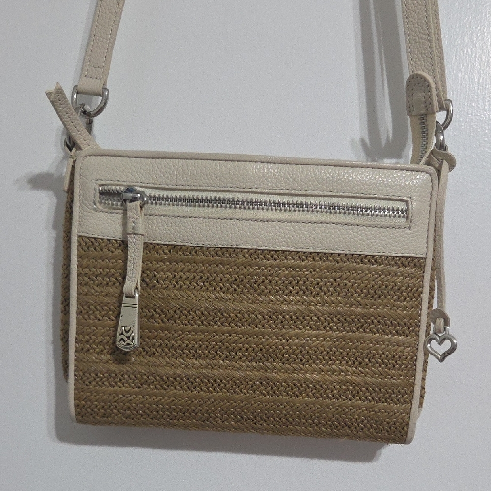 BRIGHTON BROOKLYN STRAW CROSSBODY ORGANIZER